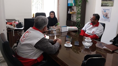 نشست ریاست شبکه بهداشت و درمان شهرستان چهارباغ و مدیریت جمعیت هلال احمر شهرستان چهارباغ